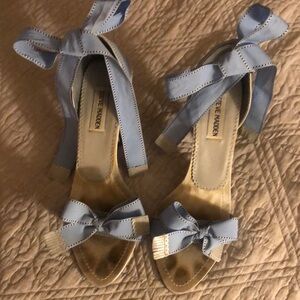 Steve Madden heels with ankle ties.